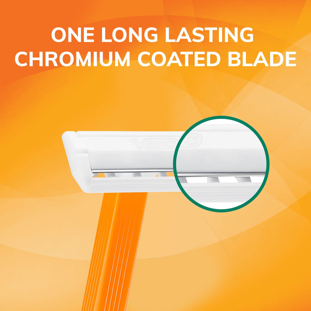 Disposable Men's Razors 52-Pack - Sensitive Skin Single-Blade Shavers