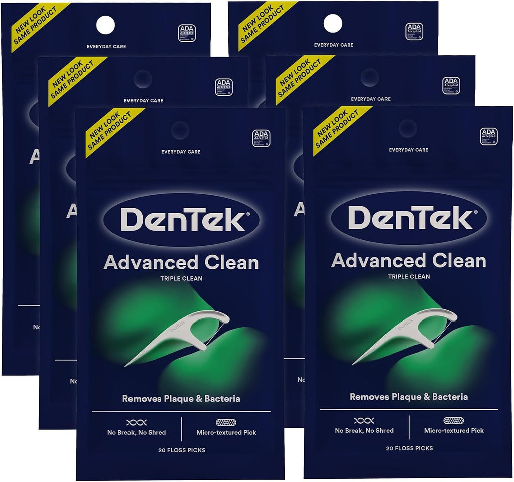 Mint Flavored Dental Floss Picks with Tongue Scraper - 120 Count Oral Care
