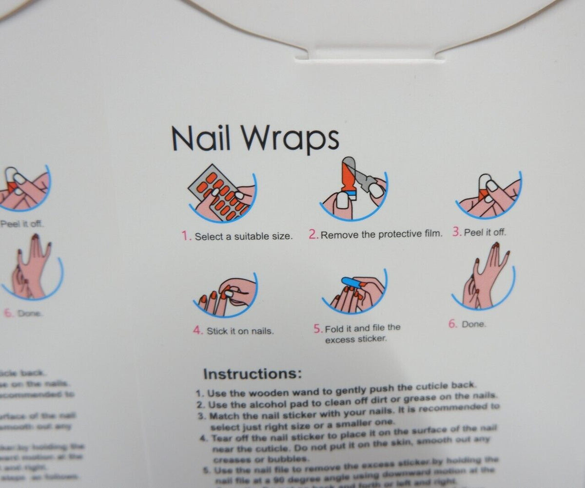 Full Size Nail Wraps & Stickers for Manicure Art Self-Adhesive Decor Strips