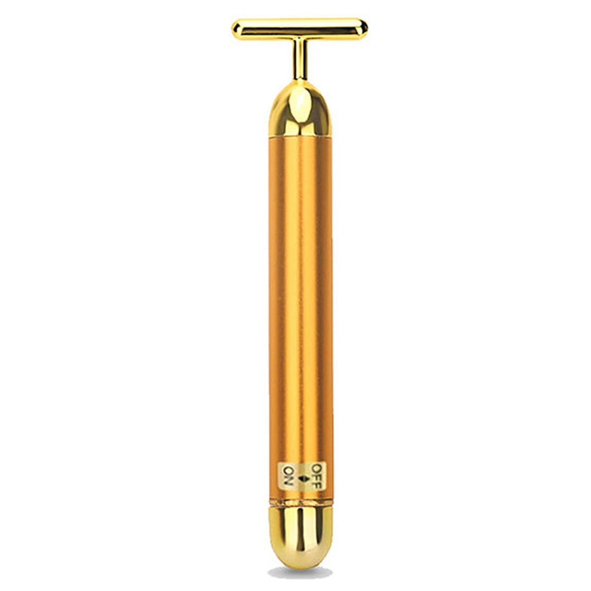 Gold Face Massager T-Shape Skin Care Tool for Anti-Aging & Depuffing