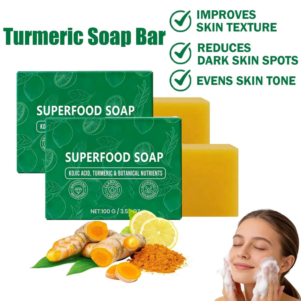 Turmeric Lemon Superfood Facial Soap Bar - Gentle Cleansing & Moisturizing