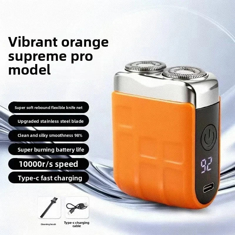 Portable Electric Shaver for Men - Wet & Dry Rechargeable Razor with Digital Display