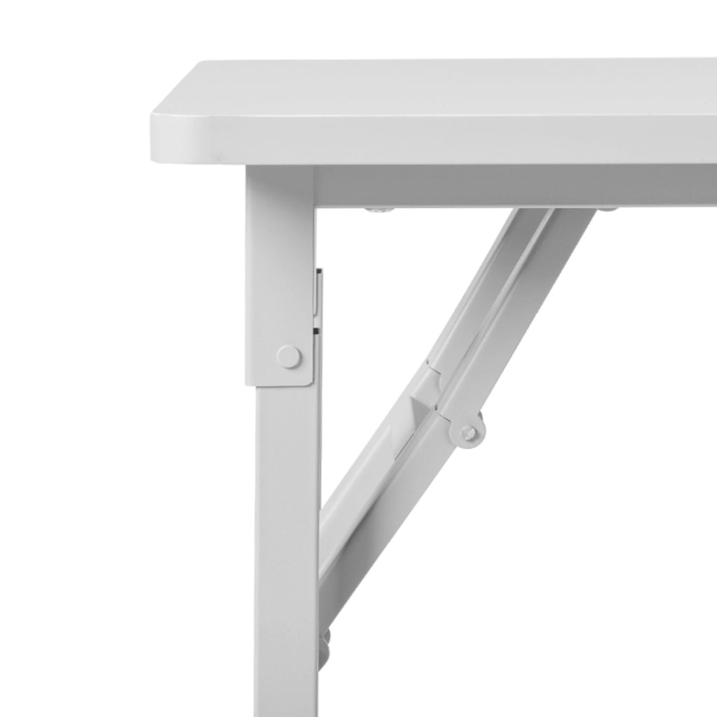 Foldable Nail Tech Table with Dust Collector, Storage Shelves & Lockable Casters