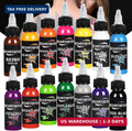 Professional Tattoo Ink Set 14 Colors 1oz (30ml) Vegan-Friendly Pigment