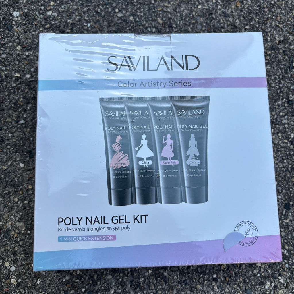 Saviland Poly Nail Gel Kit with 4 Shades – Sealed, Expired 2023