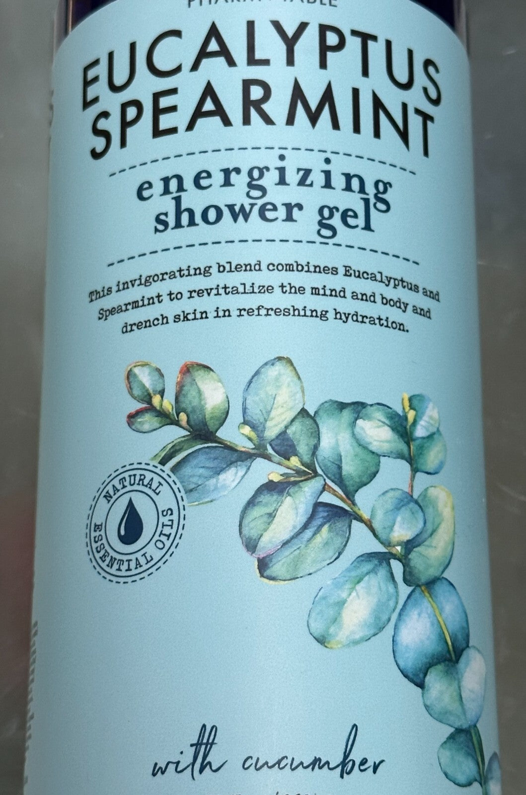 (2-Pack) Energizing Eucalyptus Spearmint Shower Gel with Cucumber - Refreshing Hydration