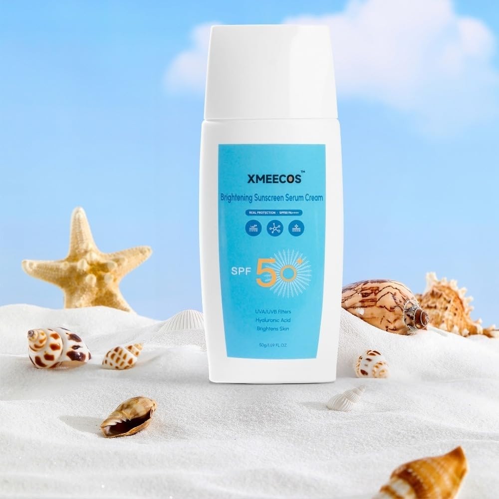 Broad Spectrum SPF 50 Sunscreen with Hydrating Ceramides & Collagen - Water-Resistant, Non-Greasy, Travel Size