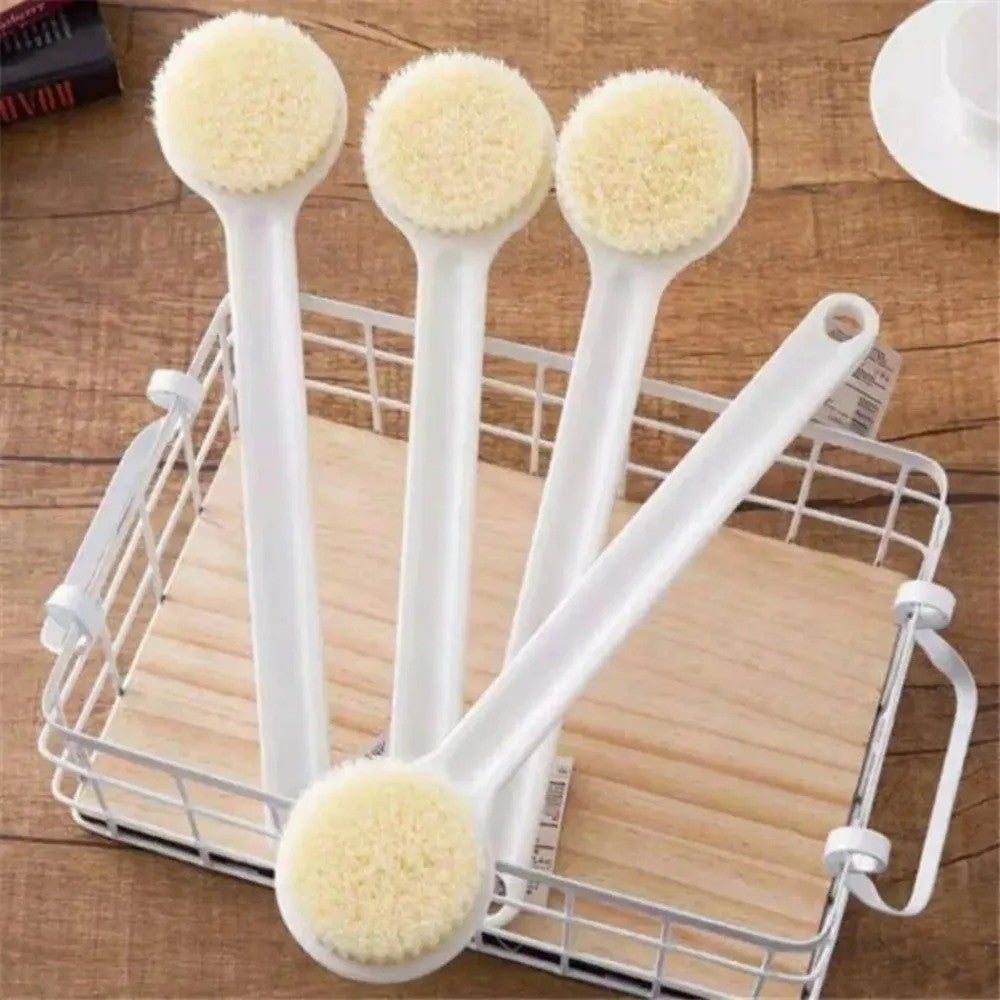 Long Handle Japanese Bath Brush with Soft Bristles for Body Massage & Exfoliation