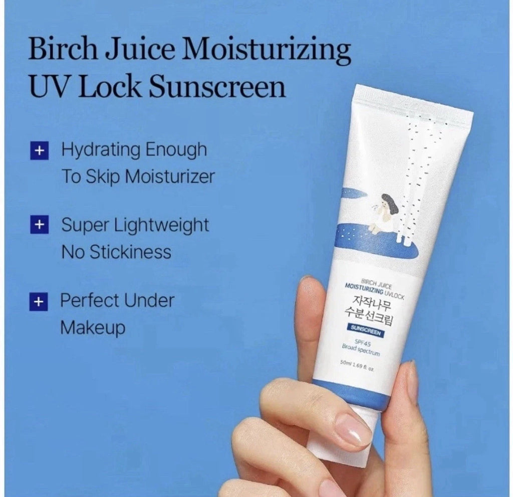 Round Lab Birch Juice Moisturizing Sunscreen Pack of 2 - 50ml Each