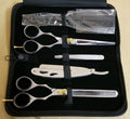 7 Inch Professional Hair Cutting Scissors & Thinner Set with Razor and Case