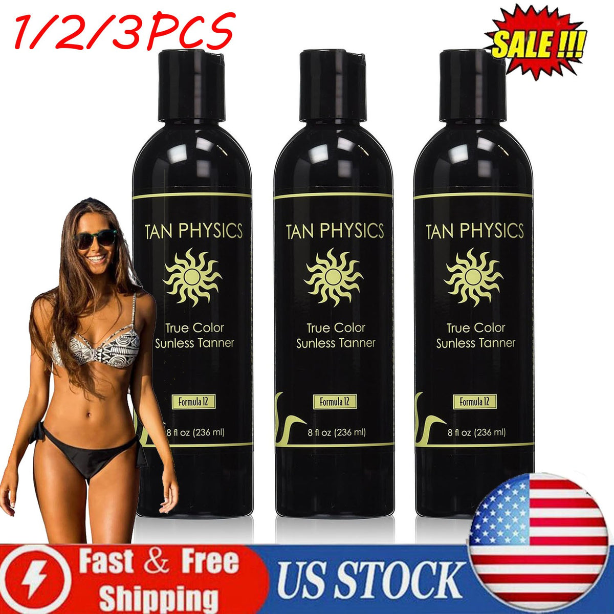 Self Tanner Sunless Tanning Lotion - Natural Color & Hydrating Formula - 8 fl oz