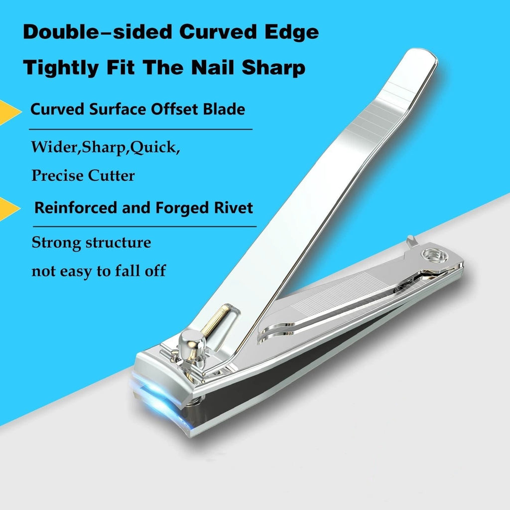 Premium Stainless Steel Nail Clipper Set for Fingernails and Toenails - 4 Pieces