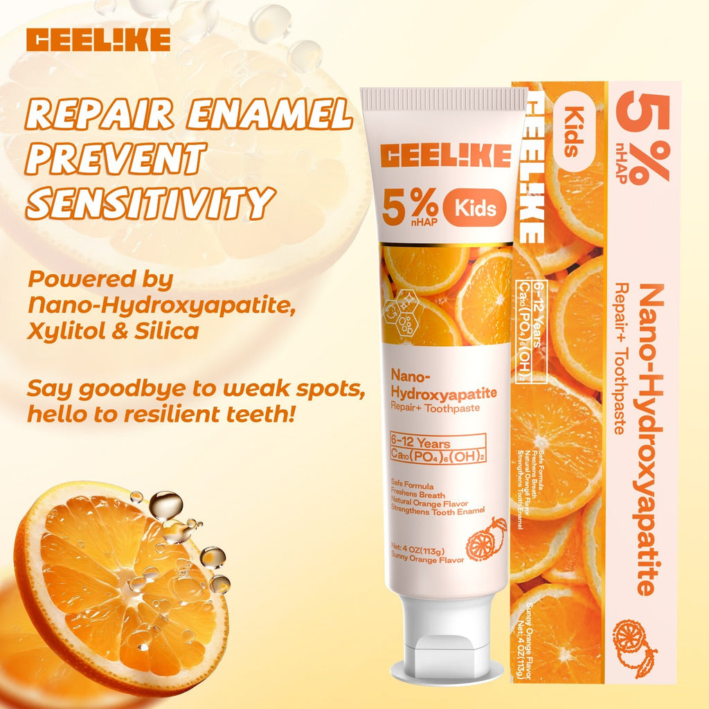 Kids Nano Hydroxyapatite Toothpaste 5% Enamel Strength Orange Flavor