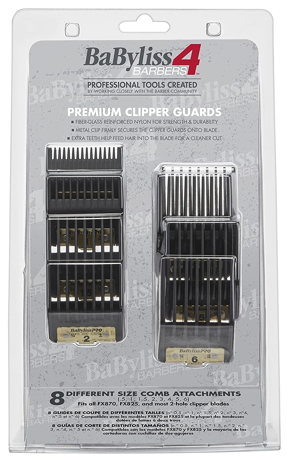 Hair Clipper Guard Attachments for FX870 FX825 FX890 Models - 8 Sizes