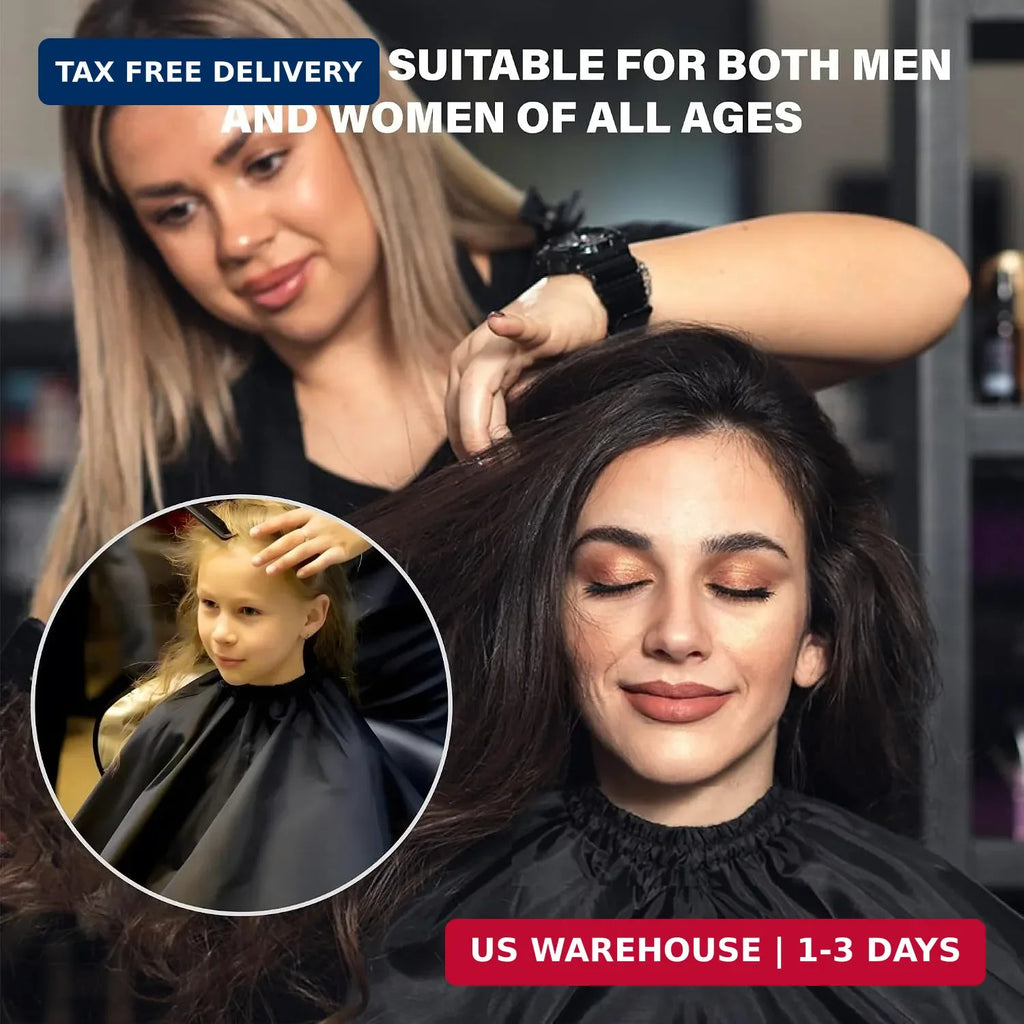 Waterproof Barber Cape with Adjustable Neck - Professional Haircut Cover