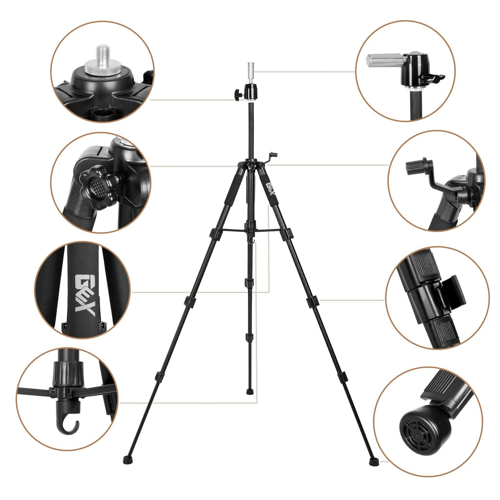55-Inch Heavy Duty Mannequin Tripod Stand with Adjustable Height and Canvas Block Support