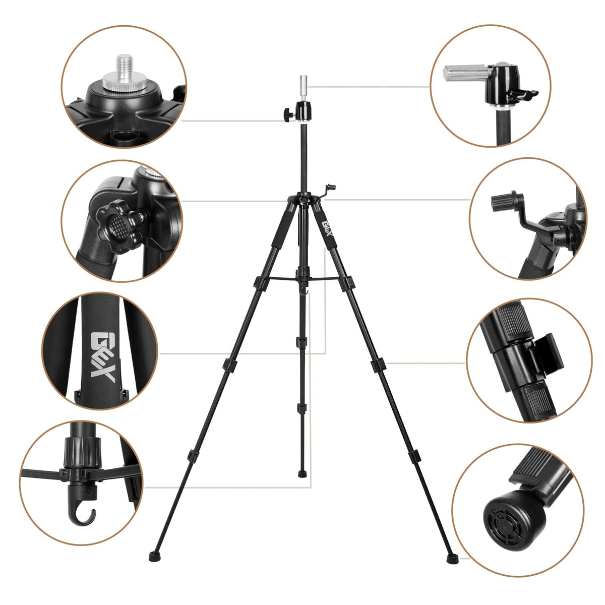 55-Inch Heavy Duty Mannequin Tripod Stand with Adjustable Height and Canvas Block Support