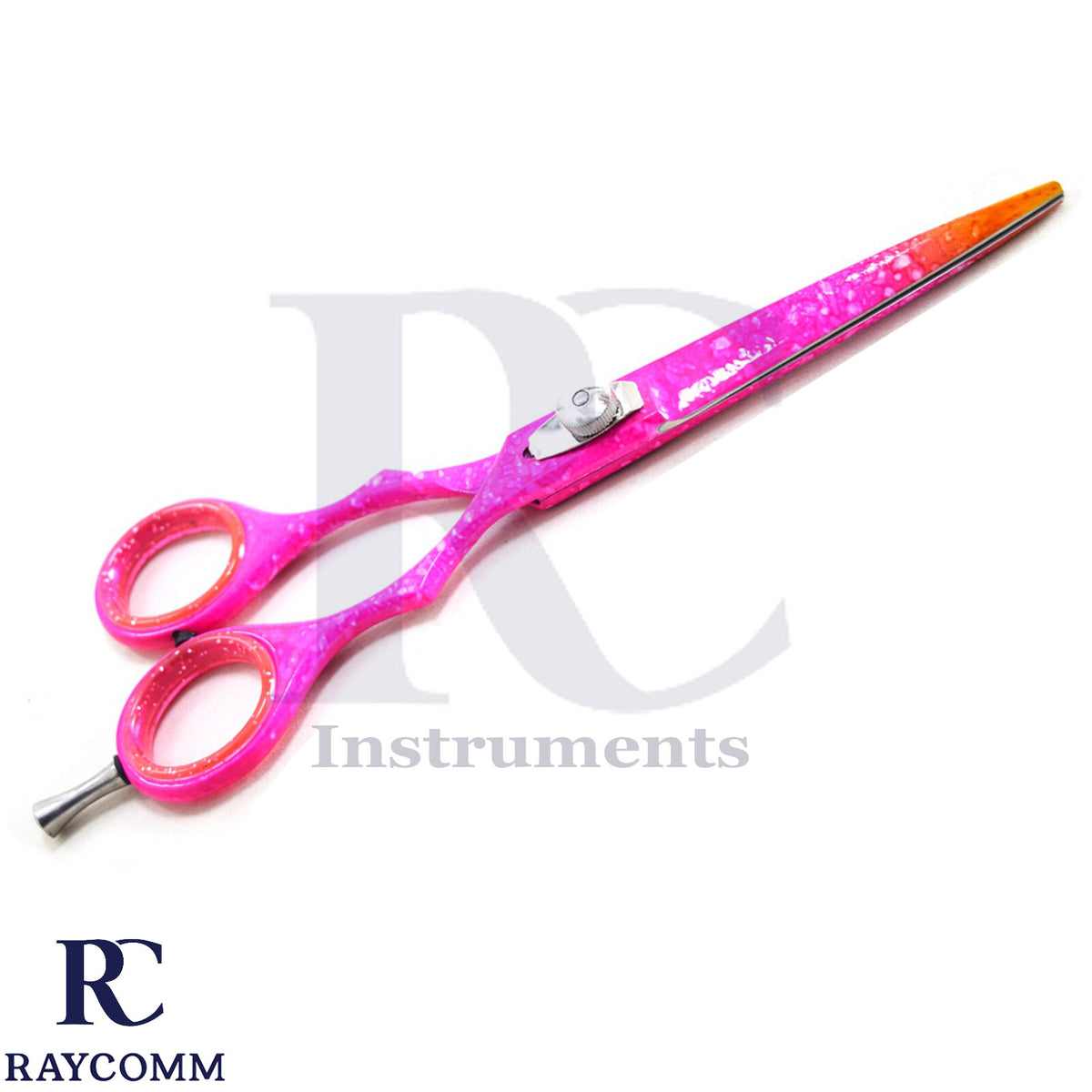 Pink Left-Handed Hair Cutting Scissors 6.5 Inch Barber Shears for Hairdressing