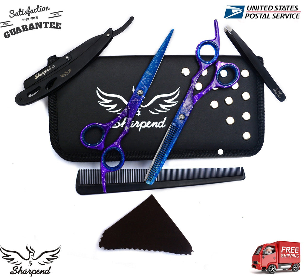 Professional Hair Cutting and Thinning Scissors Set for Barbers and Salons