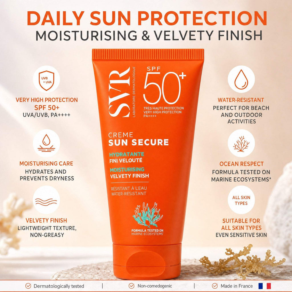 SPF50+ Moisturizing Face Sunscreen with Velvety Finish - 50ml