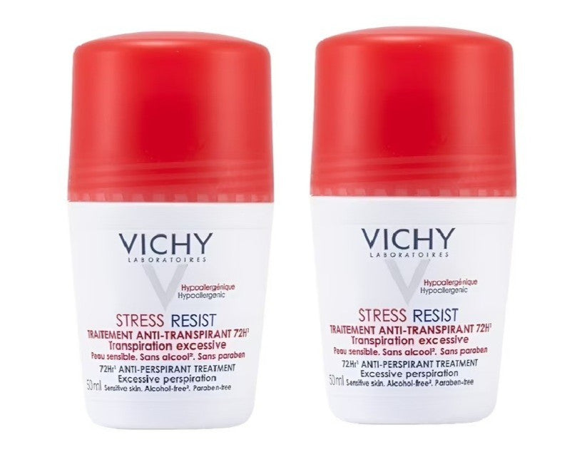 Vichy Stress Resist Anti-Perspirant Roll-On 72H - 2 Pack, 50ml
