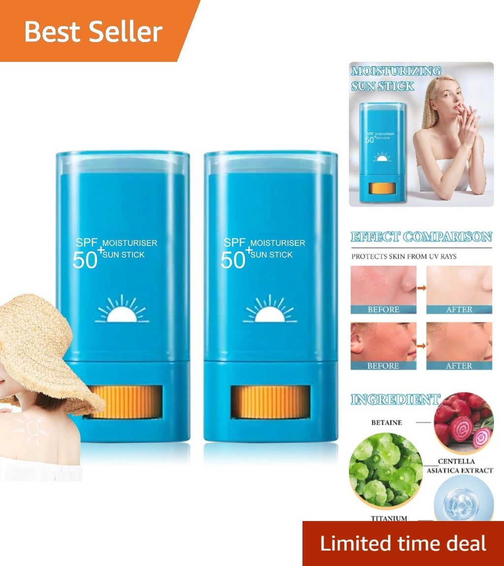 SPF 50+ Face Sunscreen Stick Waterproof Moisturizing Sunblock