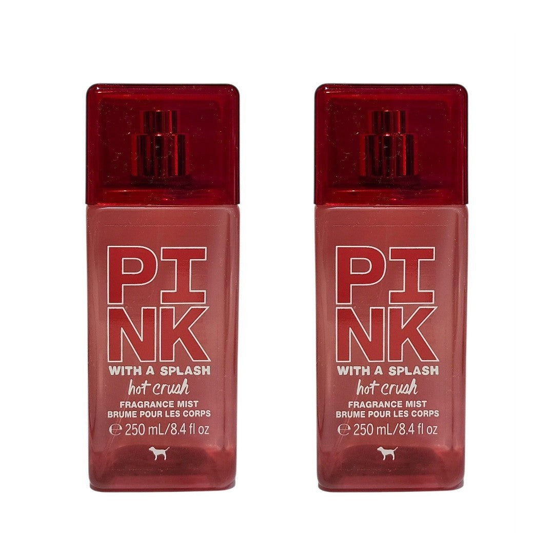 Set of 2 Victoria's Secret PINK Hot Crush Body Mist 8.4 oz - Fragrance Duo