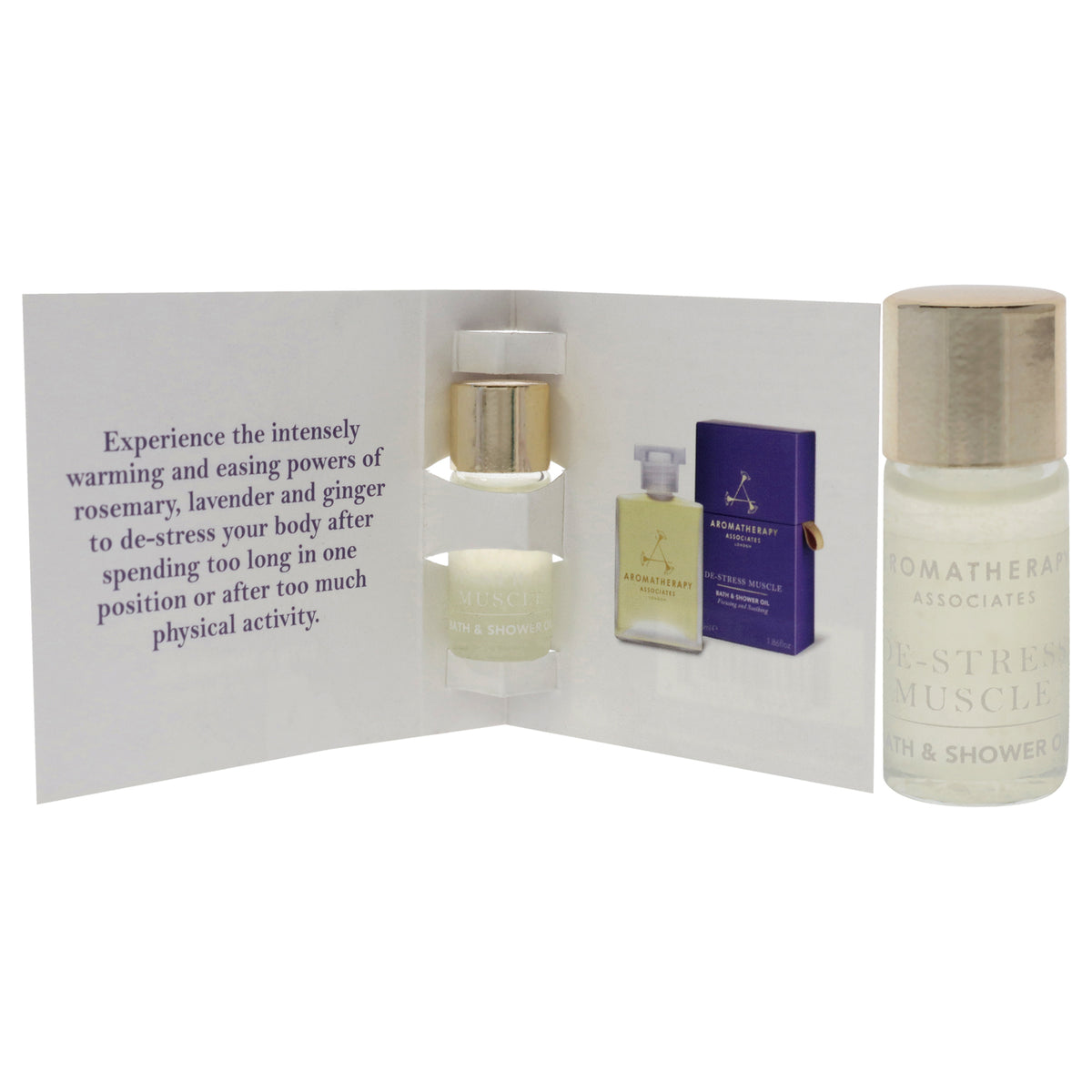 Unisex De-Stress Muscle Bath & Shower Oil 3ml | Aromatherapy
