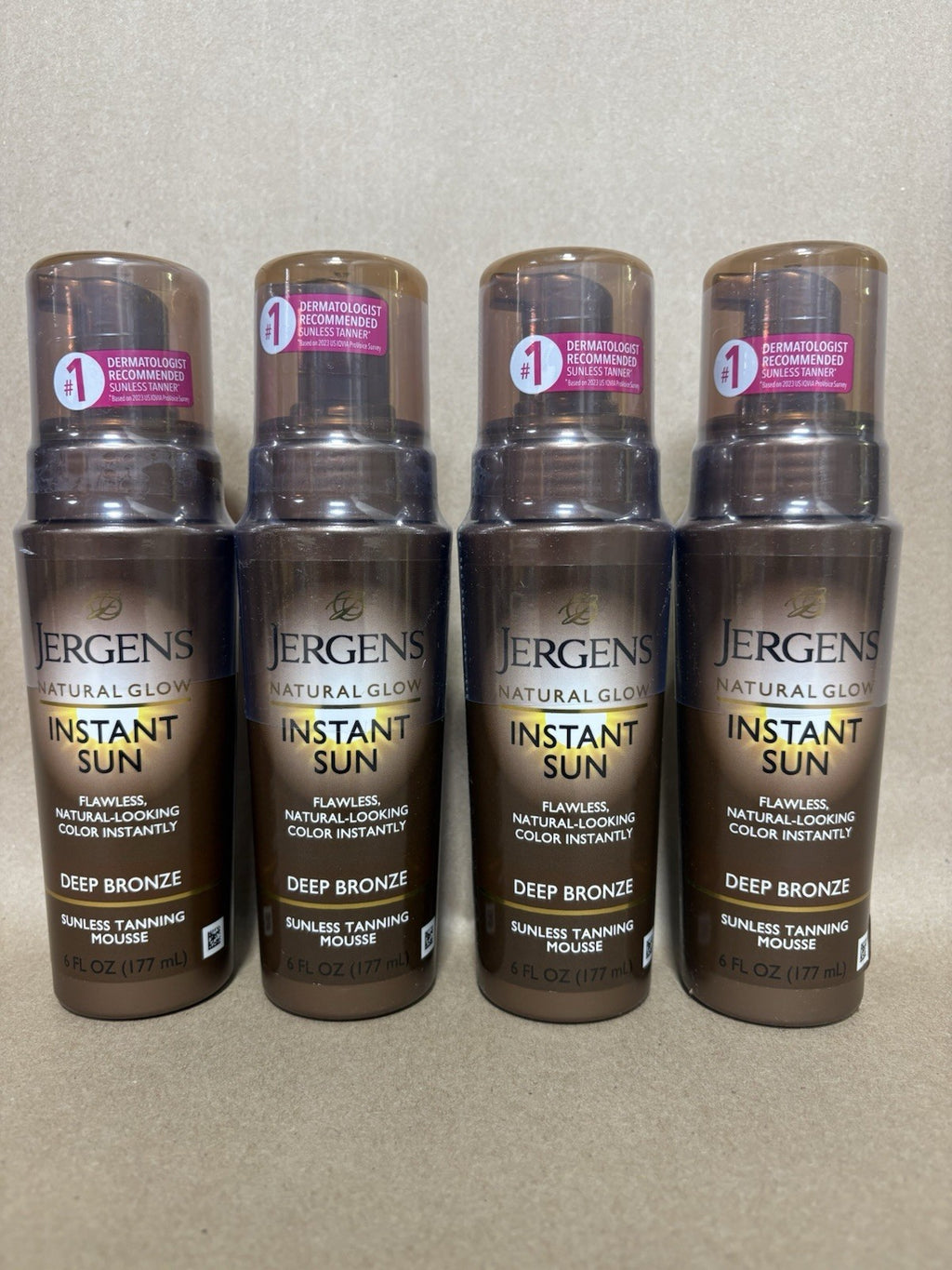 (Pack of 4) Jergens Natural Glow Self Tanning Mousse - Deep Bronze Body Bronzer