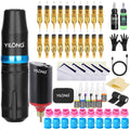 Wireless Tattoo Pen Kit Rotary Machine with 1200mAh Battery for Beginners