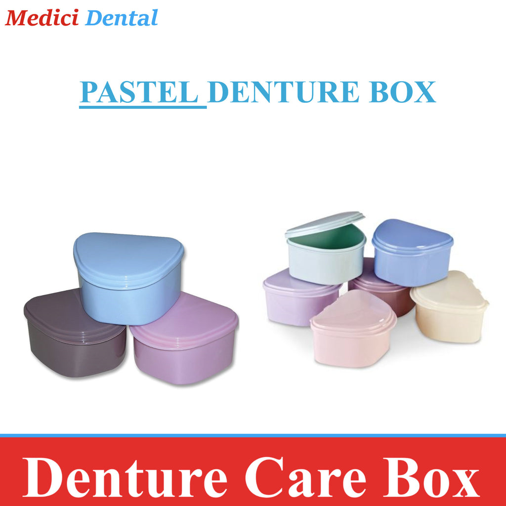 2-Pack Dental Denture Box & Retainer Case Carrier - Assorted Colors