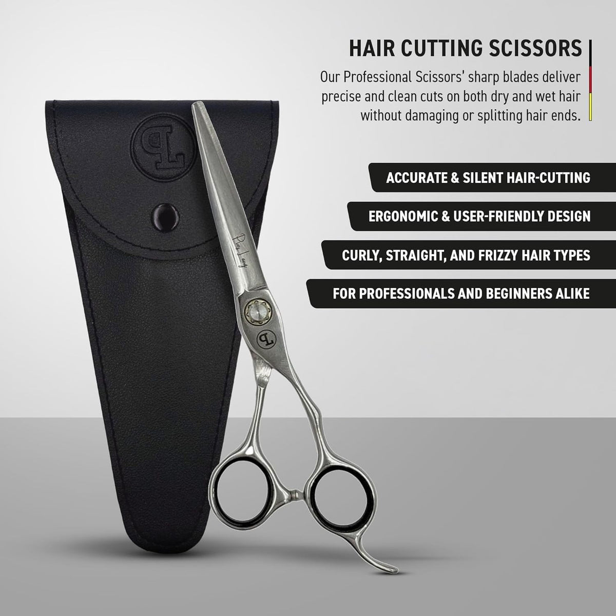 Pius Lang 6.5” Hair Cutting Scissors - Professional Shears for Beginners