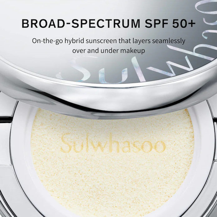 Portable SPF 50+ Sun Cushion with Hydrating & Soothing Skin Care SPF50+