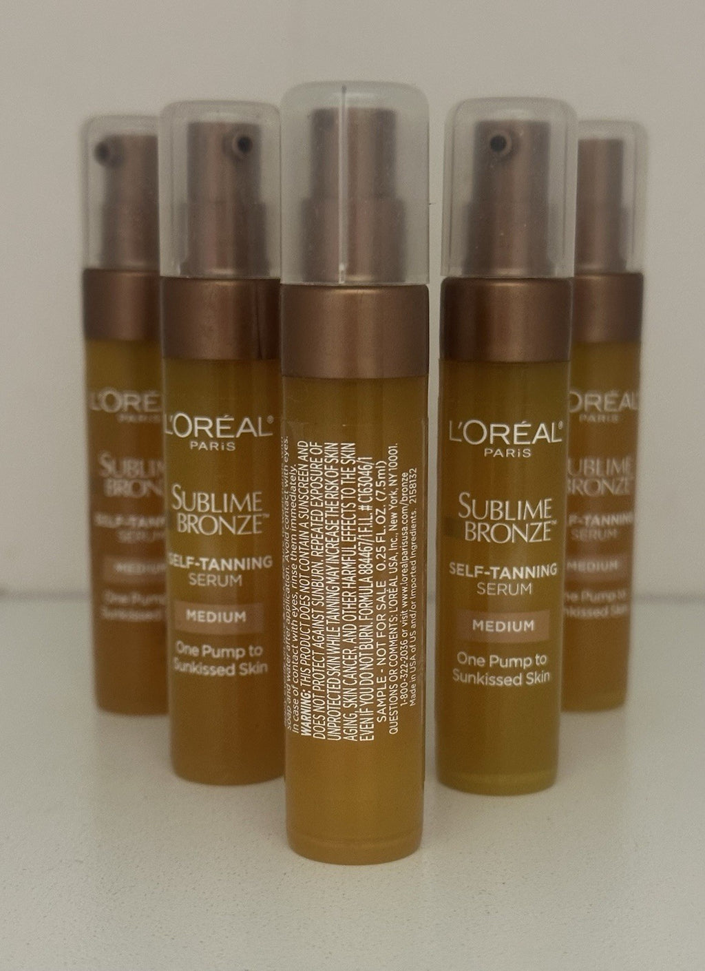 L'Oréal Self-Tanning Serum Medium - Travel Size Lot of 6