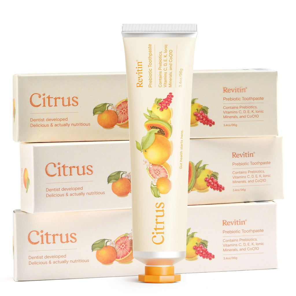 Prebiotic Citrus Toothpaste Pack of 3 Non-Toxic Fluoride Free Family Oral Care