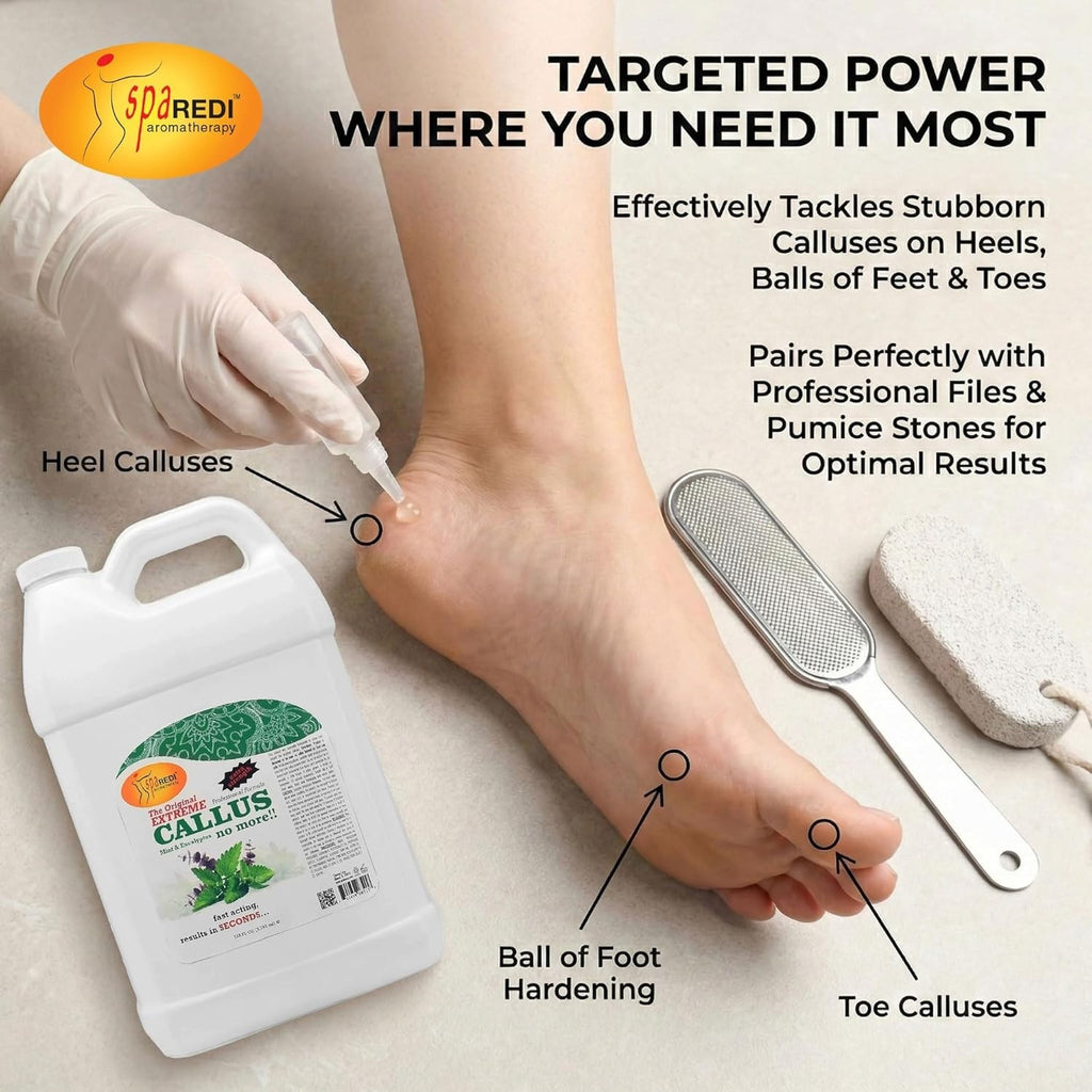 Professional Callus Remover for Feet - Mint & Eucalyptus, 1 Gallon