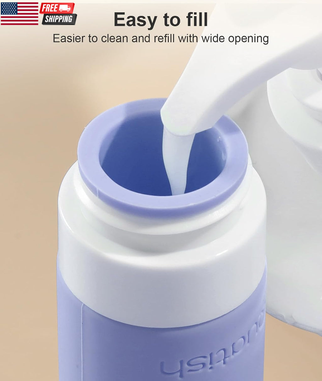 Travel Bottles for Toiletries 6 Pack - Leakproof 3 Oz TSA Approved Silicone Containers