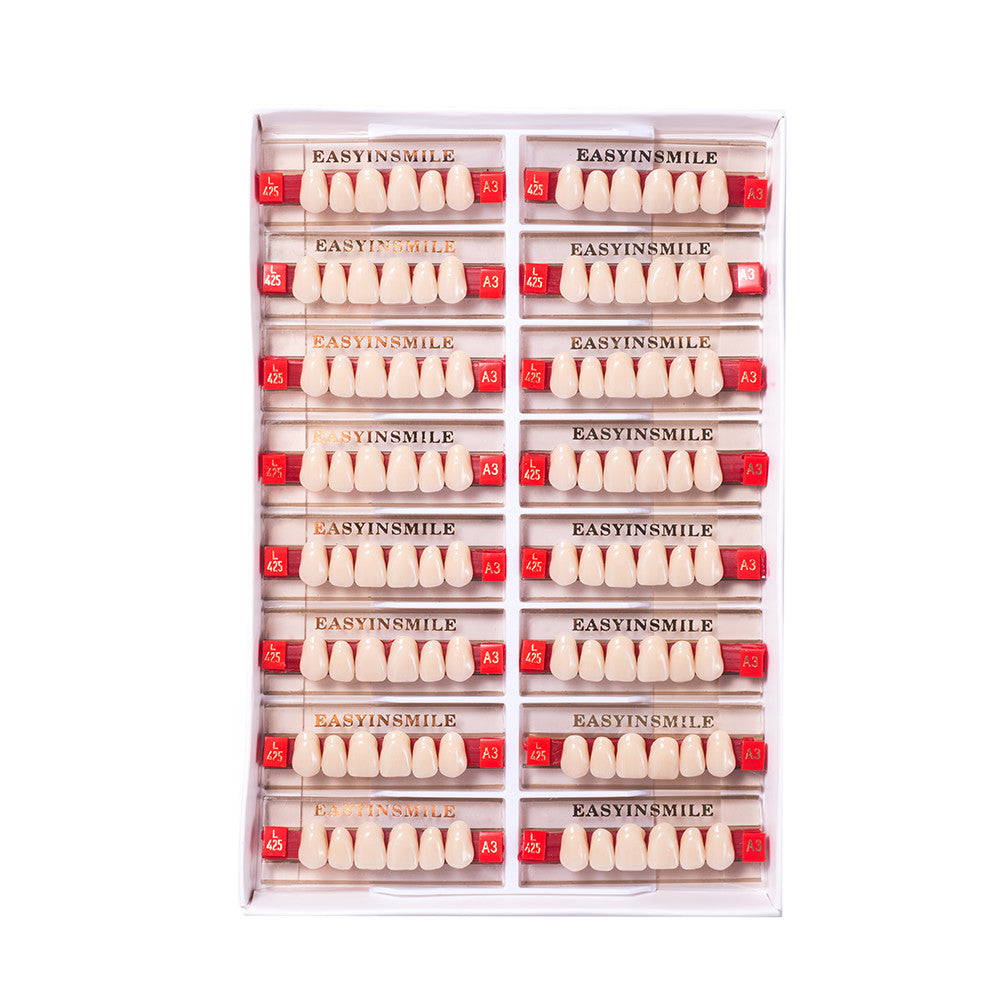 Dental Acrylic Teeth Set for Dentures - Full Upper & Lower Teeth, Multiple Colors