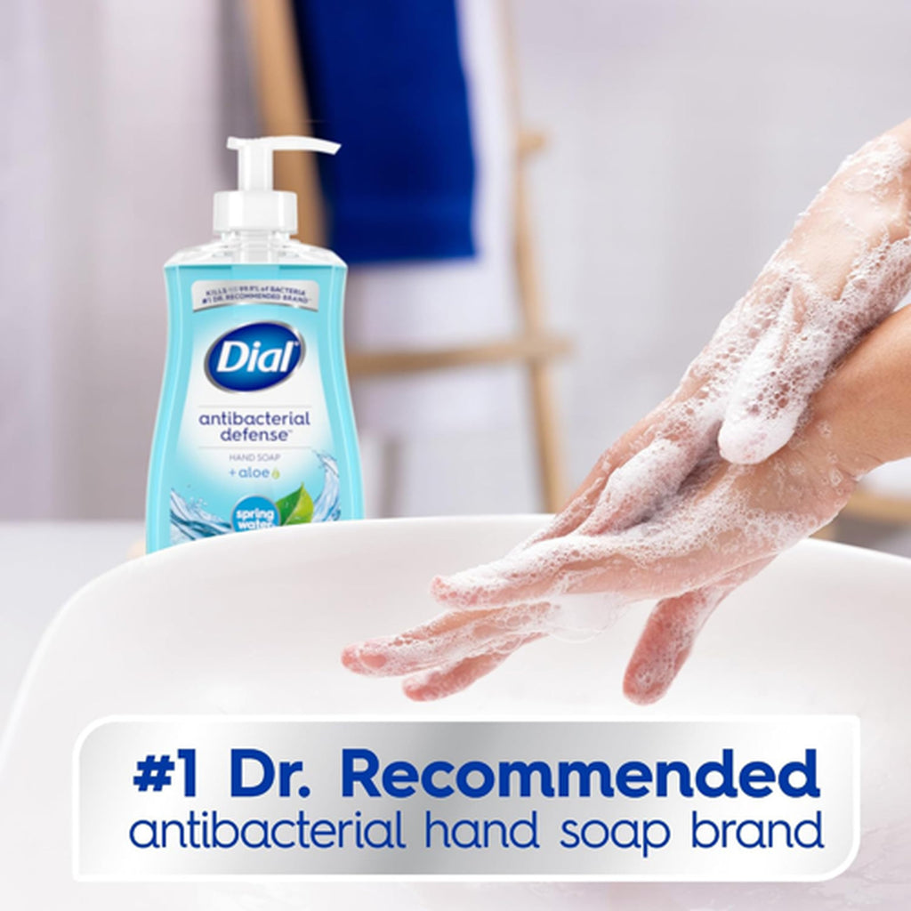 Liquid Hand Soap Aloe Spring Water 11oz Pack of 4 Antibacterial & Dermatologist-Tested