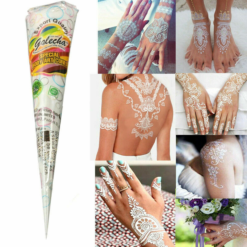 Temporary Henna Cones - Non-Toxic Mehandi, 2 Cones