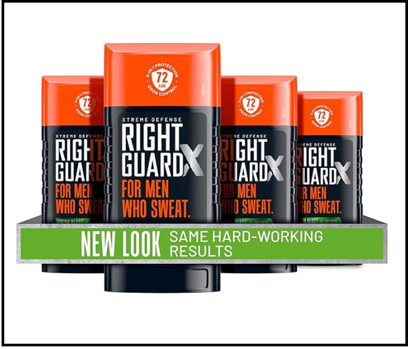 4-Pack Right Guard Xtreme Defense Antiperspirant Deodorant, Fresh Blast, 2.6 oz