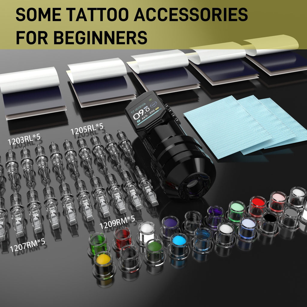 Wireless Tattoo Pen Machine Kit with HD OLED Display, USB‑C Charging