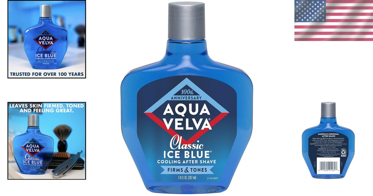 Men's After Shave Lotion with Aquatic Scent - Cooling & Toning, 7 Oz