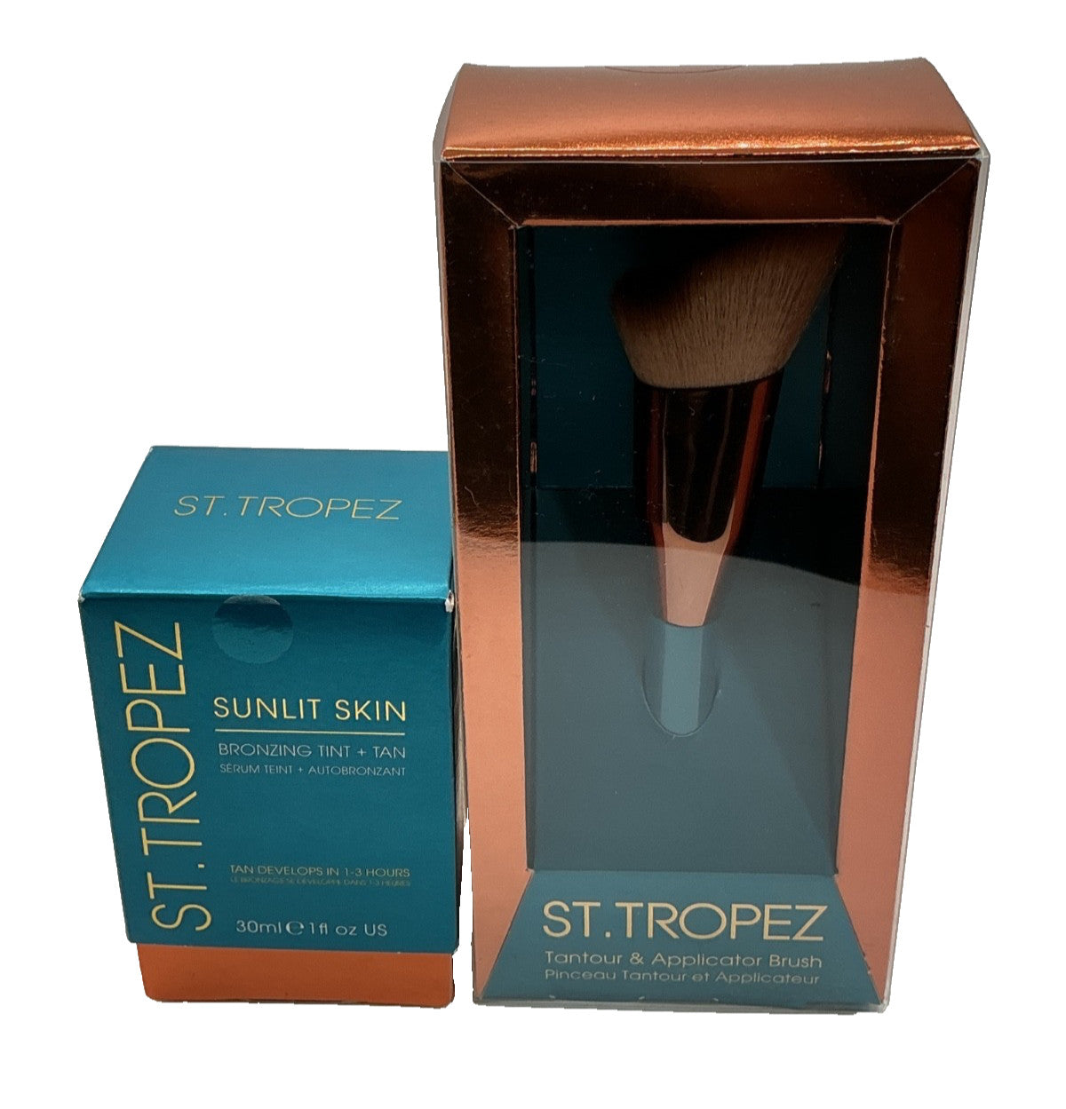 Sunlit Skin Bronzing Tint & Tantour Applicator Brush – Sunless Tanning Kit