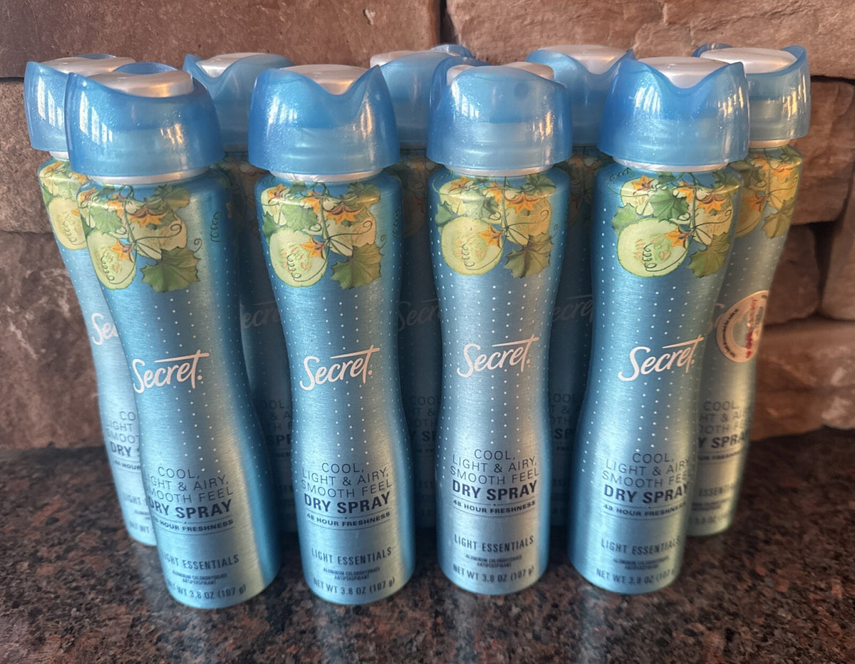 9-Pack Invisible Spray Deodorant for Men & Women - Cool & Light 3.8 oz
