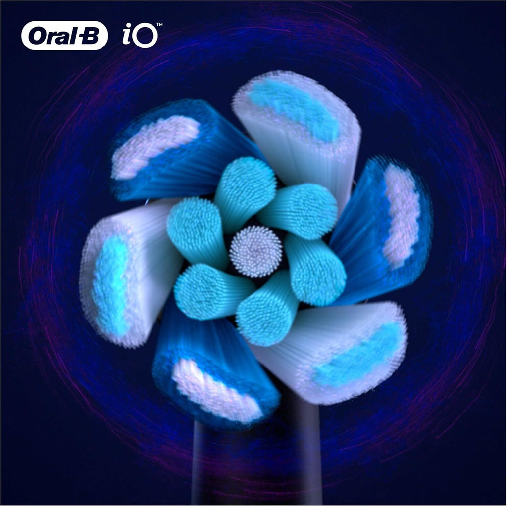Electric Toothbrush Replacement Heads Black 4-Pack for Oral-B IO