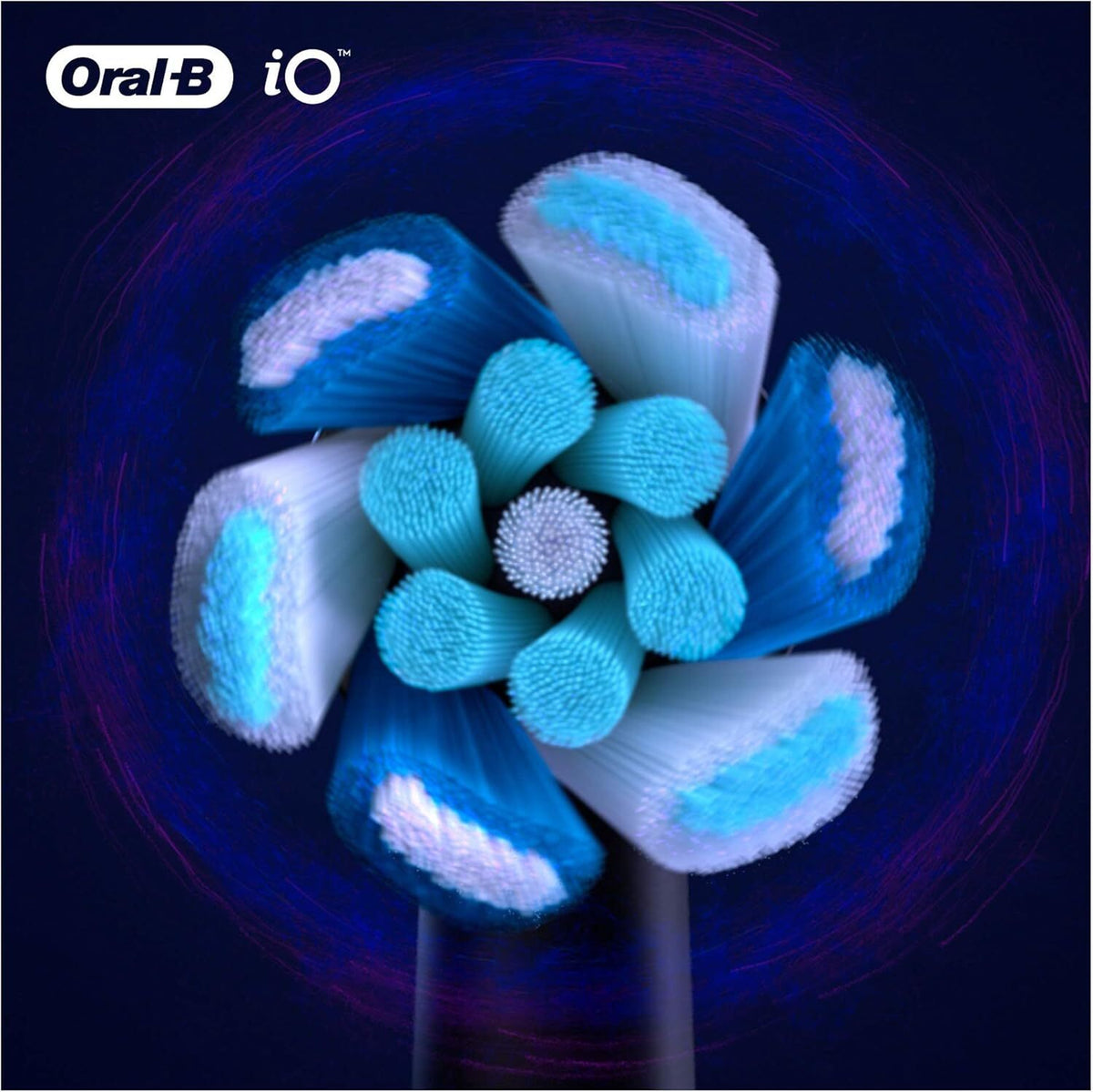 Electric Toothbrush Replacement Heads Black 4-Pack for Oral-B IO