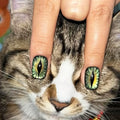 Green Glitter Press On Nails Set - Short Square Fake Nails for Nail Art