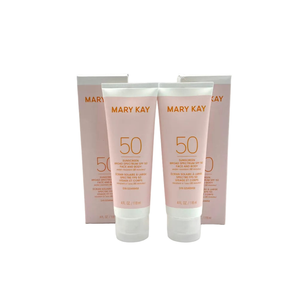 Broad Spectrum SPF 50 Sunscreen for Face & Body - 2 Pack, 4 Fl Oz Each
