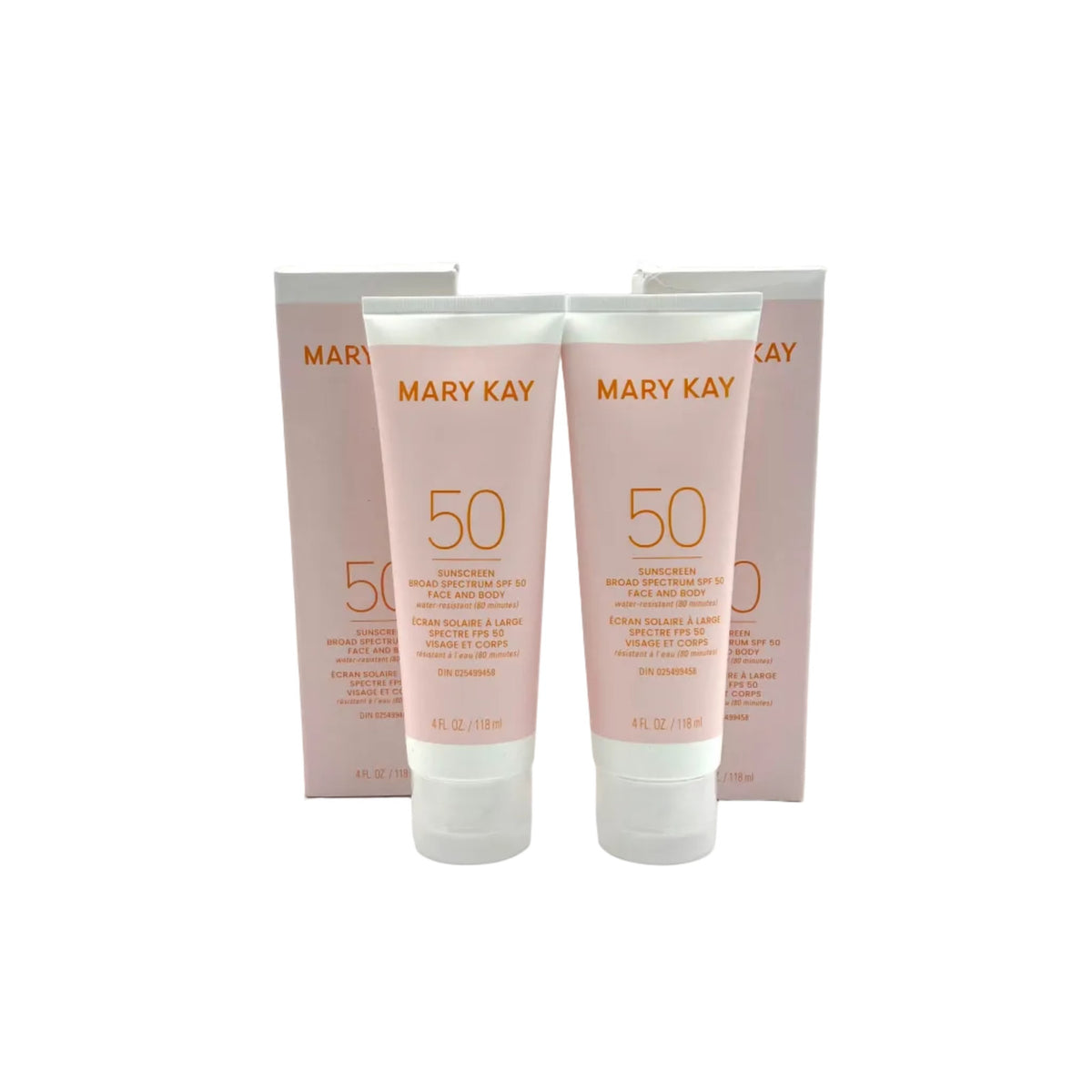 Broad Spectrum SPF 50 Sunscreen for Face & Body - 2 Pack, 4 Fl Oz Each